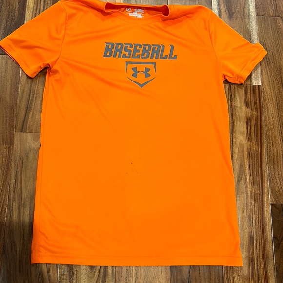 Under Armour Shirts & Tops Youth Xl Under Armour Orange Baseball